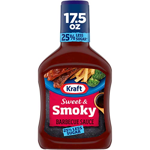 Kraft Sweet & Smoky BBQ Sauce mit 25% weniger Zucker (500 ml Flasche) von Kraft