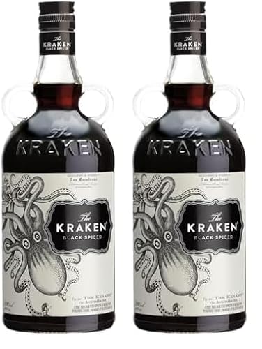 Kraken Black Spiced 40,0 Vol.-% - Rum mit einzigartig-würzigem Geschmack (1 x 0,7 l) (Packung mit 2) von Kraken