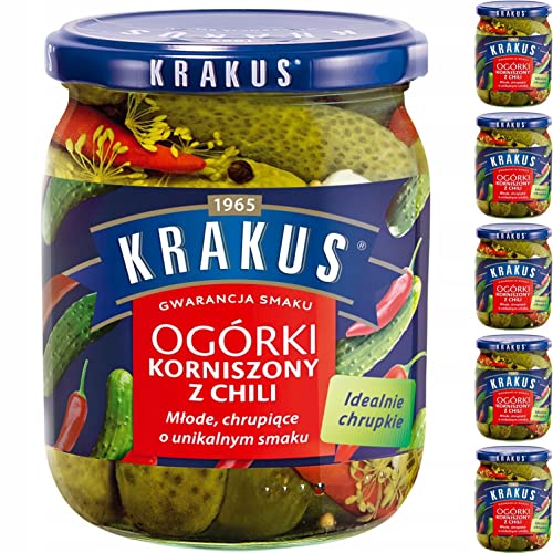 KRAKUS Ogorki korniszony z chili 500g von Krakus