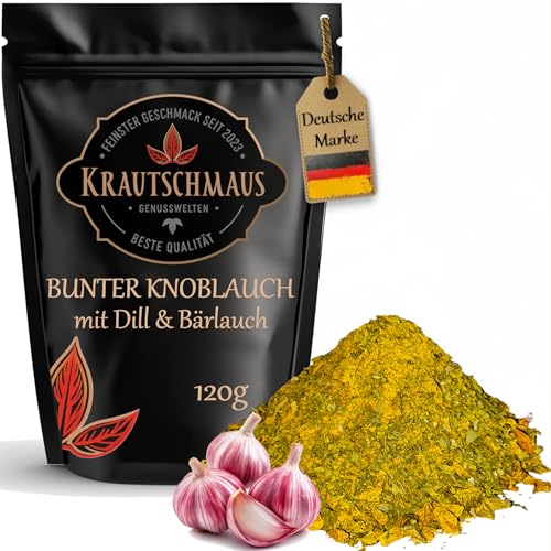 120g Bunter Knoblauch Gewürzmischung von Krautschmaus, mit Petersilie, Bärlauch & Knoblauch, reichhaltig im Geschmack, ohne Zusatzstoffe von Krautschmaus JSD