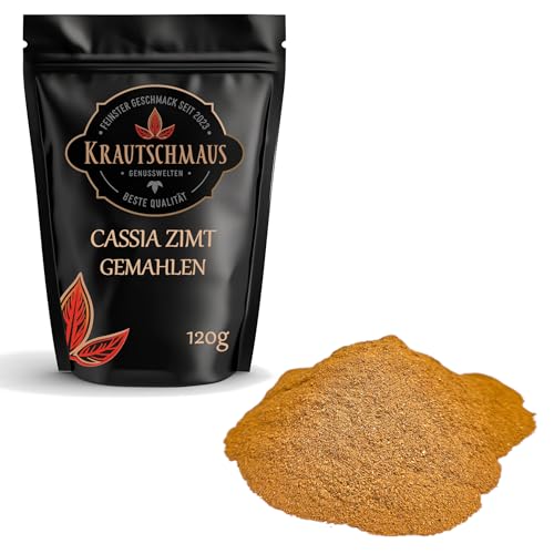 120g Zimt gemahlen Cassia von Krautschmaus, zum Würzen und Kochen, schonend getrocknet, für Desserts, Nachtische und Backwaren, ohne Zusatzstoffe von Krautschmaus JSD