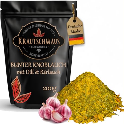 200g Bunter Knoblauch Gewürzmischung von Krautschmaus, mit Petersilie, Bärlauch & Knoblauch, reichhaltig im Geschmack, ohne Zusatzstoffe von Krautschmaus JSD