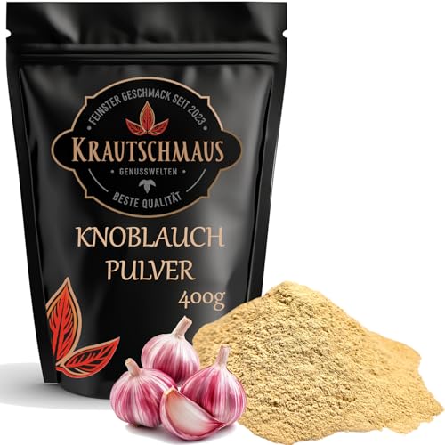 400g Knoblauch Pulver von Krautschmaus, zum Grillen, Würzen und Kochen, schonend getrocknet und fein gemahlen, intensiv duftend und aromatisch, ohne Zusatzstoffe von Krautschmaus JSD