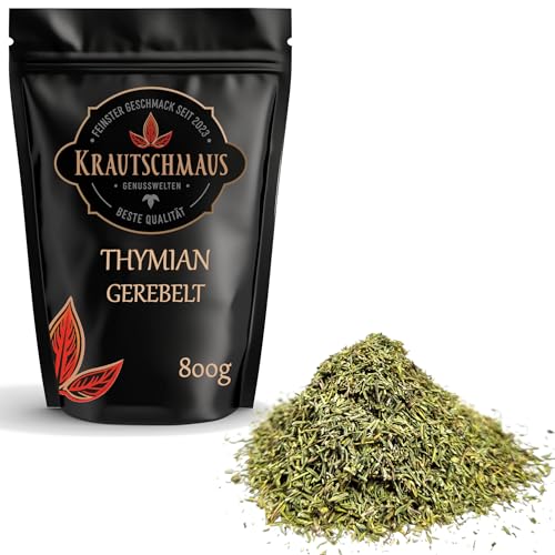 800g Thymian gerebelt von Krautschmaus, Kräuter zum Würzen und Kochen, schonend getrocknet, ohne Zusatzstoffe von Krautschmaus JSD