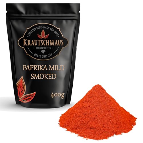 1,2kg Paprika geräuchert Gewürz von Krautschmaus, Paprikapulver geräuchert, geräuchertes Paprikagewürz smoked, gemahlenes Rauchpaprika Pulver mild, ohne Zusatzstoffe von Krautschmaus