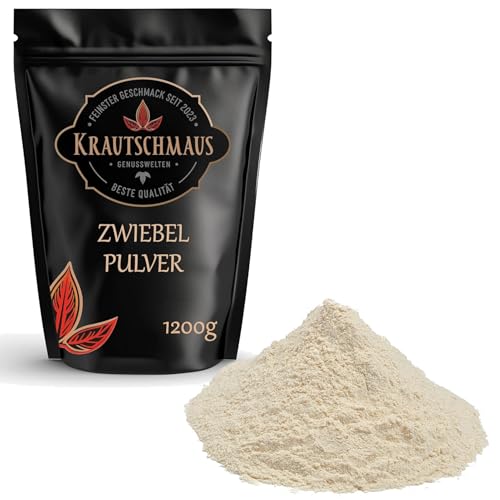 1,2kg Zwiebelpulver fein gemahlen von Krautschmaus, Zwiebelgranulat fein, granulierte Zwiebeln, Zwiebel Pulver, gemahlene Zwiebeln, Zwiebelgewürz ohne Zusatzstoffe von Krautschmaus