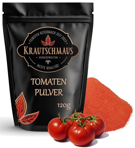 120g Tomatenpulver von Krautschmaus, Tomatengewürz, getrocknete Tomaten Pulver, Premium Tomaten gemahlen,Gewürz ohne Zusatzstoffe von Krautschmaus