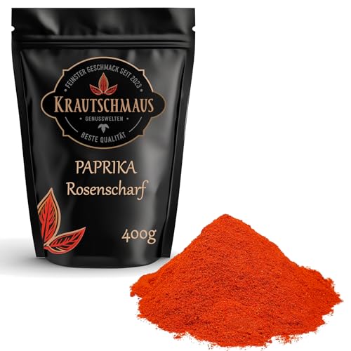 800g Paprika rosenscharf von Krautschmaus, Paprikapulver scharf, Paprika gemahlen, Paprikagewürz ohne Zusatzstoffe von Krautschmaus