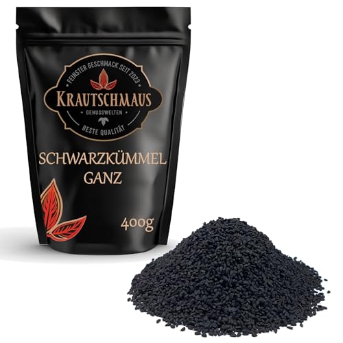 800g Schwarzkümmelsamen ganz von Krautschmaus, Schwarz Kümmel, Schwarzkümmel Samen, Schwarzkümmelsaat, Schwarzkümmelkörner ohne Zusatzstoffe von Krautschmaus