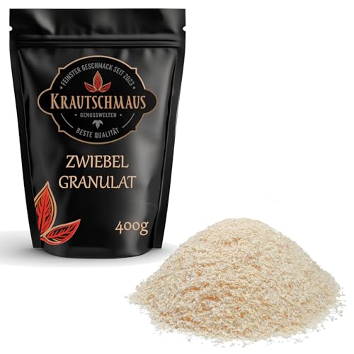 800g Zwiebel Granulat von Krautschmaus, Zwiebelgranulat grob, granulierte Zwiebeln, Zwiebelpulver, Zwiebeln gemahlen, Zwiebelgewürz ohne Zusatzstoffe von Krautschmaus