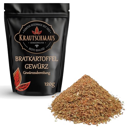 Krautschmaus Bratkartoffel Gewürz 120g, Bratkartoffelgewürz, Gewürzsalz für Kartoffel, Kartoffelgewürz, Gewürzmischung ohne Zusatzstoffe von Krautschmaus