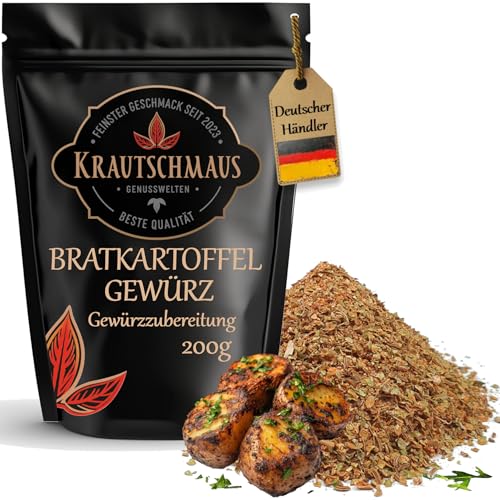 200g Bratkartoffel Gewürz von Krautschmaus, Bratkartoffelgewürz, Gewürzsalz für Kartoffel, Kartoffelgewürz, Gewürzmischung ohne Zusatzstoffe von Krautschmaus