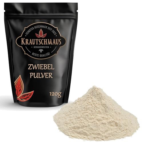 Krautschmaus Zwiebelpulver fein gemahlen 120g, Zwiebelgranulat fein, granulierte Zwiebeln, Zwiebel Pulver, gemahlene Zwiebeln, Zwiebelgewürz ohne Zusatzstoffe von Krautschmaus