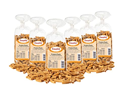 Kreuzerhof Protein-Pasta Rigatoni, vegane Nudeln im 6er Pack - Eiweiss-Nudeln (6x250g) von Kreuzerhof