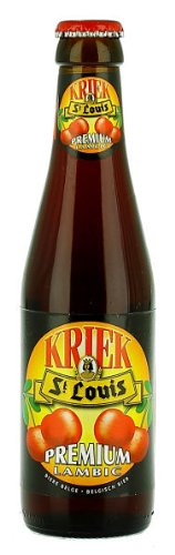 6 Flaschen St Louis Premium Kriek Lambic 0,25 l Bier, fruchtiges Kirschbier aus Belgien von Kriek