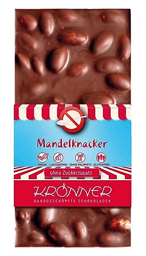 Krönner Mandelknacker - No Sugar / 100 g Tafelschokolade von KRÖNNER KAFFEEHAUS . KONDITOREI . CHOCOLATIER GARMISCH-PARTENKIRCHEN