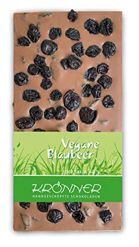 Krönner Helle vegane Blaubeere | 100 g Tafelschokolade von KRÖNNER KAFFEEHAUS . KONDITOREI . CHOCOLATIER GARMISCH-PARTENKIRCHEN