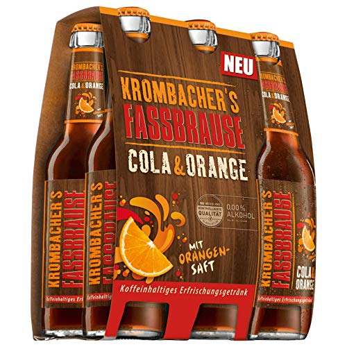 6 Flaschen Krombacher Fassbrause Cola Orange a 330ml inclusiv 0.48€ MEHRWEG Pfand Bier inc. Pfand von Krombacher Pils