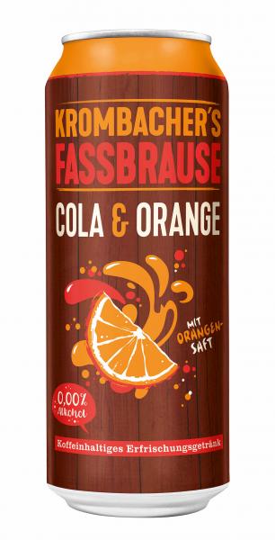 Krombacher Fassbrause Cola & Orange (Einweg) von Krombacher