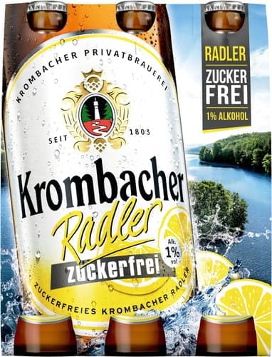 Krombacher Radler Zuckerfrei 6x0,33 l (MEHRWEG) (1.98 l) von Krombacher