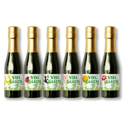 6 x Secco Perlwein 0,2 Liter "Viel Glück" 10,5% Vol. von Krott