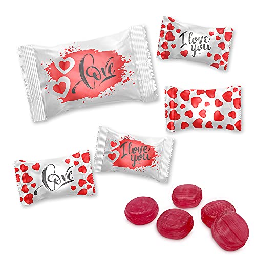 Krott Wedding Liebesbonbons Rot - 1000g Bonbons Süßigkeiten Großpackung Tischdeko zu Hochzeit Valentinstag Muttertag ca 400 Stück von Krott