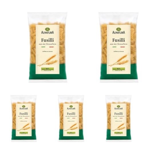 Alnatura Bio Nudeln aus Hartweizengrieß Fusilli, 500 g (Packung mit 5) von Krüger