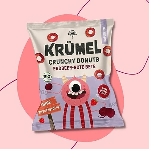 Bio Crunchy Donuts - Rote Beete Erdbeere von Krümel