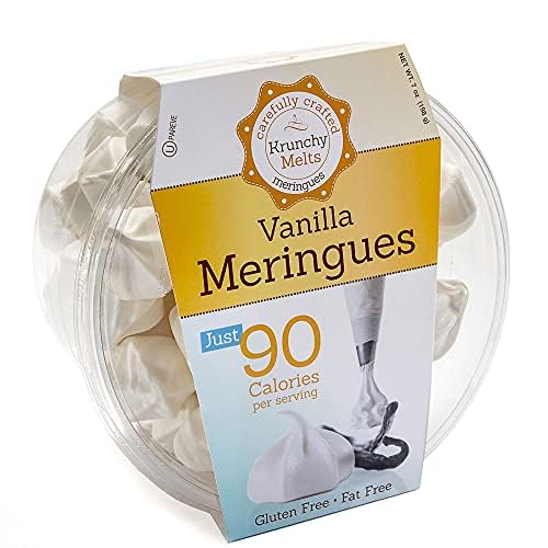 Krunchy Melts Original Meringue Cookies (Vanilla Club) • Club-Größe (200 ml), 90 Kalorien pro Portion, komplett natürlich, glutenfrei, fettfrei, nussfrei, gesunder Snack, koscher, parve • von Krunchy Melts