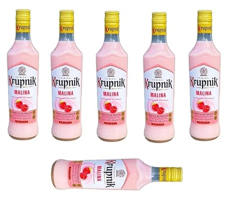 6 Flaschen Krupnik Malina Himbeerlikör likier Likör a 500 ml 16% vol. von Krupnik