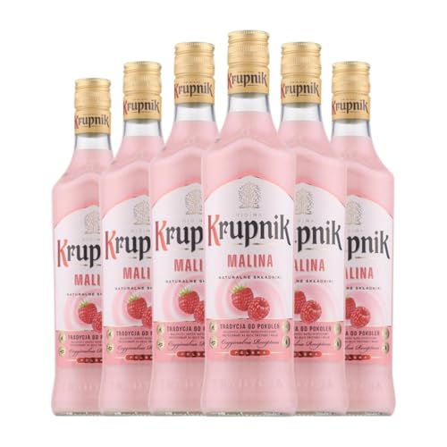 Schnaps Krupnik Malina Himbeerlikör Medium Flasche 50 cl (Karton mit 6 Medium Flasche von 50 cl) von Krupnik