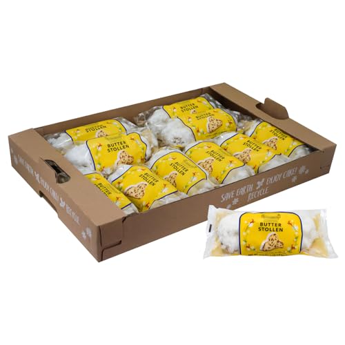 KuchenMeister Butter Stollen 500 g im 10er Pack - Saftiger Stollen mit echter Butter, Rosinen und kandierten Früchten nach traditionellem Konditor Rezept (10 x 500 g) von Kuchen Meister