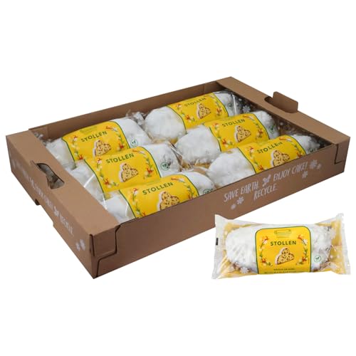 KuchenMeister Christ Stollen 1000 g im 6er Pack - Saftiger Stollen gefüllt mit Rosinen und kandierten Früchten, nach traditionellem Rezept (6 x 1000 g) von Kuchen Meister