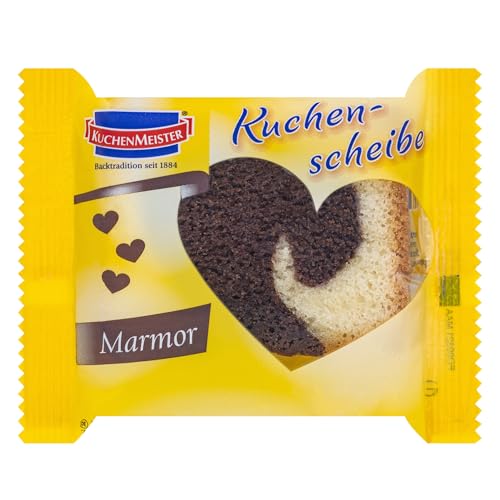 KuchenMeister Marmor Kuchen Scheibe Snack 25 g - Einzeln verpackte Kuchenscheiben Marmor, saftig im Geschmack (1 x 25 g) von Kuchen Meister