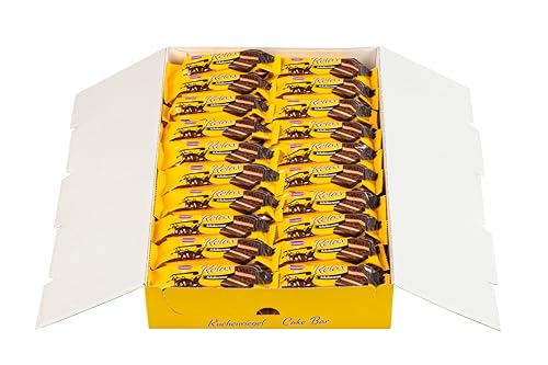 KuchenMeister Relax Kakao Kuchen Riegel 40 x 32g | Schokoladiger Bisquitteig | Zarte Kakaocremefüllung | Knackige Zartbitterschokolade | Giveaway, Kiosk, Automaten, Vending | 40 x 32g Riegel von Kuchen Meister