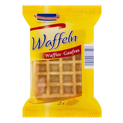 KuchenMeister Waffel Snack 2 x 25 g | Zarte Frisch Ei Waffeln | perfektes Snack Format | pur oder verfeinert ein Genuss | (1 x 50 g) von Kuchen Meister