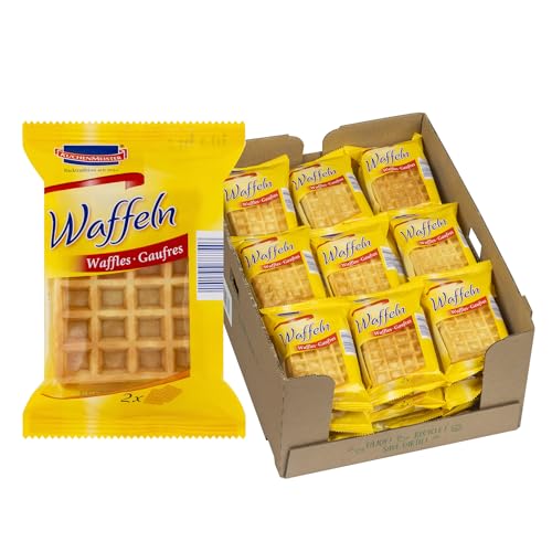 KuchenMeister Waffel Snack 2 x 25 g | 36er Vorratspack | Zarte Frisch Ei Waffeln | perfektes Snack Format | pur oder verfeinert ein Genuss | 36 x 50 g von Kuchen Meister