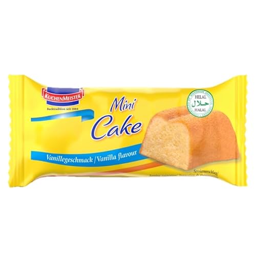 KuchenMeister mini Kuchen Snack Vanille 35 g - Saftiger Vanillekuchen im Snackformat, einzeln verpackt für leckeren Kuchengenuss zwischendurch (1 x 35 g) von Kuchen Meister