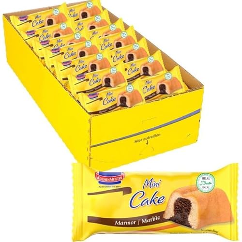 KuchenMeister miniCake Marmor Kuchen 35 g im 27er Pack - Saftiger Marmorkuchen im Snackformat, einzeln verpackt für leckeren Kuchengenuss zwischendurch (27 x 35 g) von Kuchen Meister