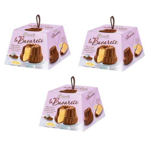 3x Bauli Torta La Bavarese Kuchen mit gesüßtem Kakao überzogen und mit Vanillepudding gefüllt 700g von Kuchen