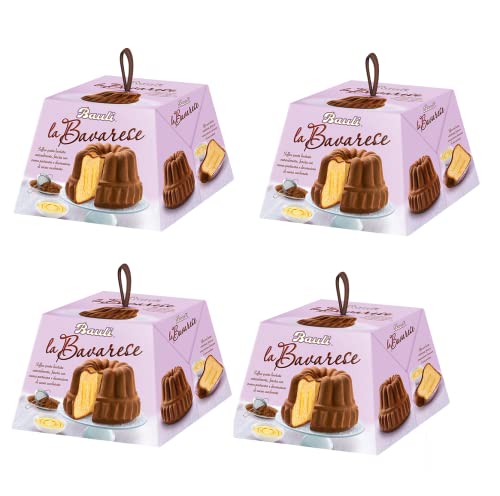 4x Bauli Torta La Bavarese Kuchen mit gesüßtem Kakao überzogen und mit Vanillepudding gefüllt 700g von Kuchen