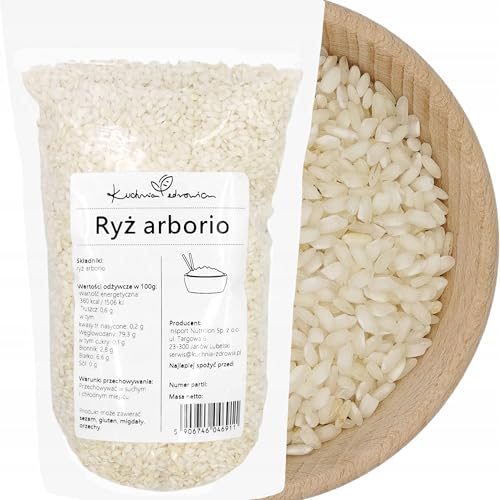 Kuchnia Zdrowia - ARBORIO Reis - Natürlich - Für Risotto - Italien - Auslaufsichere Verpackung mit Reißverschluss - Doypack: 1 Kilogramm von Kuchnia Zdrowia