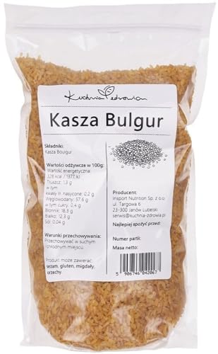 Kuchnia Zdrowia - Bulgur-Grieß - Hohe Qualität - Natürlich - Vegan - Auslaufsichere Verpackung mit Reißverschluss - 1kg Doypack von Kuchnia Zdrowia