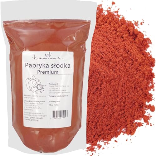 Kuchnia Zdrowia - Gemahlener roter süßer Paprika Premium - Aromatisches Gewürz - Fleischbeilage - Auslaufsichere Verpackung mit Reißverschluss - Doypack: (500 Gramm) von Kuchnia Zdrowia