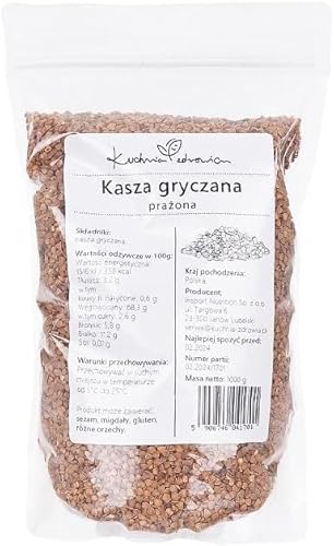 Kuchnia Zdrowia - Geröstete Buchweizengrütze - Hohe Qualität - Vegan - Auslaufsichere Verpackung mit Reißverschluss - 1kg Doypack von Kuchnia Zdrowia