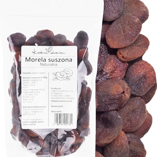 Kuchnia Zdrowia - Getrocknete Aprikose - Ganzes Obst - Zuckerfrei - Ohne Konservierungsstoffe - Auslaufsichere Verpackung mit Reißverschluss - Doypack: (1kg) von Kuchnia Zdrowia