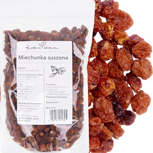 Kuchnia Zdrowia - Getrocknete Physalis (Tollkirsche) - Natürlich - Frei von Konservierungsstoffen und Farbstoffen - Auslaufsichere Verpackung mit Reißverschluss - 500g Doypack von Kuchnia Zdrowia