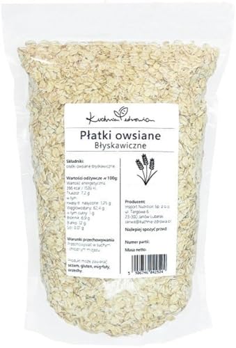 Kuchnia Zdrowia - Instant-Haferflocken - Vegan - Ohne Zusatzstoffe - Hohe Qualität - Auslaufsichere Verpackung mit Reißverschluss - Doypack: (1, Kilogramm) von Kuchnia Zdrowia