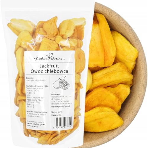 Kuchnia Zdrowia - Jackfruit Jackfruit - Natürlich - Snack - hohe Qualität - luftdichte Verpackung mit doypack Reißverschluss: (500g) von Kuchnia Zdrowia