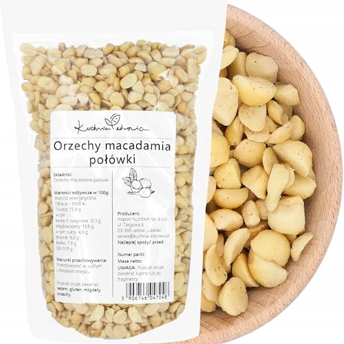 Kuchnia Zdrowia - Macadamia Nüsse - Hälften - geschält - hohe Qualität - luftdichte Verpackung mit Doypack-Reißverschluss: (250g) von Kuchnia Zdrowia